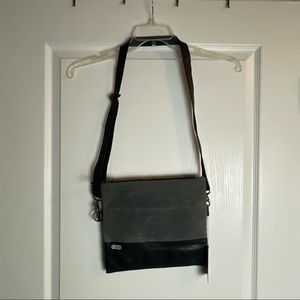 Evenodd Crossbody Bag Waxed Canvas Upcycled